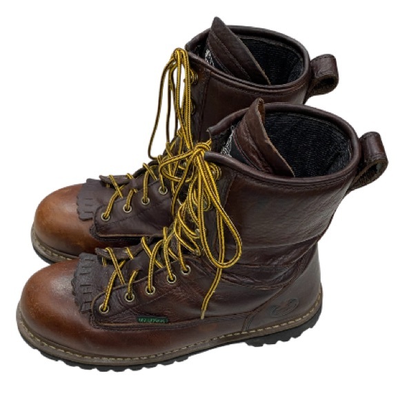 Georgia Boot Men’s 9” Logger Steel Toe Waterproof Work Boots Size 10 EUC - Picture 1 of 7
